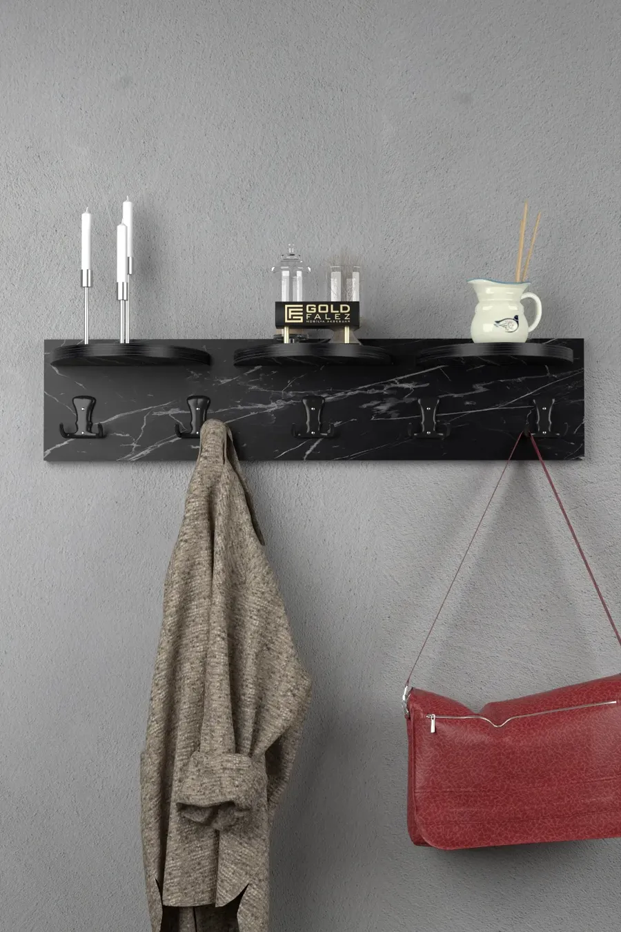 80cm Güçlendirilmiş Yatay Elbise Askılığı
