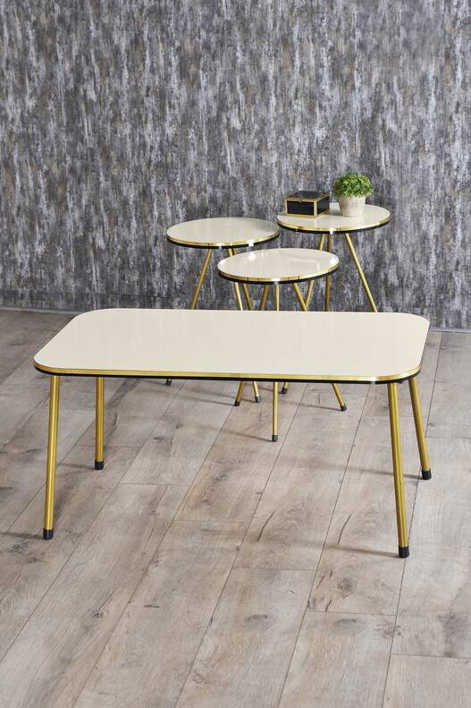 Gold Metal Double Gold Coffee Table Set Square Gold Metal Double Gold Coffee Table Set Square