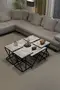 V Lux 5 Piece Center and Zigon Coffee Table Set