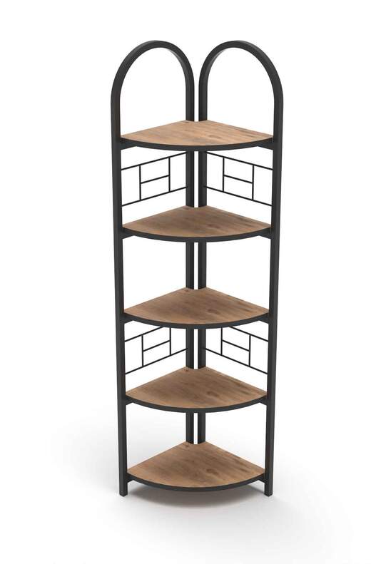 Bohemian Corner Bookcase with 5 Shelves Bohemian Corner Bookcase with 5 Shelves