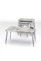 Square Silver Black Wire Coffee Table Set