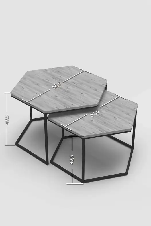 Hexagonal Double Lux Coffee Table Hexagonal Double Lux Coffee Table