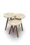 Ellipse Wooden Zigon Centre Coffee Table Set