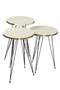 Black Wire Gold Coffee Table Set Ellipse