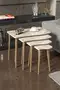 Zigon Coffee Table Wooden 4 Piece Square