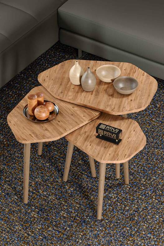Trio 3 Wooden Zigon Coffee Table Trio 3 Wooden Zigon Coffee Table