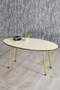 Gold Metal Double Gold Centre Coffee Table Ellipse