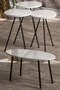 Black Metal Coffee Table Set Ellipse