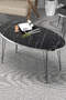 Black Wire Silver Coffee Table Set Ellipse