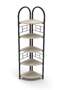Bohemian Corner Bookcase with 5 Shelves