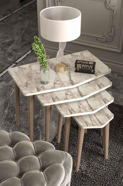 Elya Wooden 4 Piece Zigon Coffee Table Elya Wooden 4 Piece Zigon Coffee Table