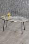 Black Metal Double Gold Centre Coffee Table Ellipse