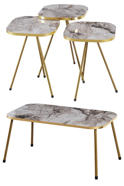Gold Zigon Centre Coffee Table Set 3200 Gold Zigon Centre Coffee Table Set 3200