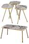 Gold Zigon Centre Coffee Table Set 3200