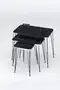 Black Wire Silver Square Zigon Coffee Table