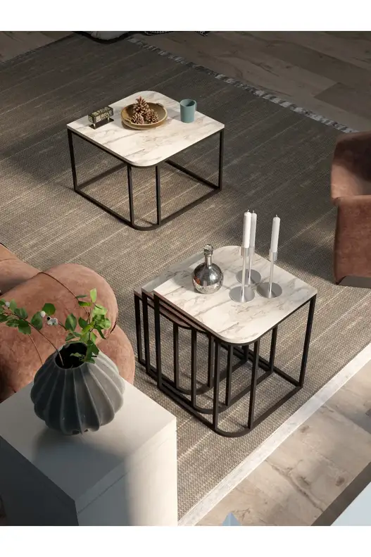 Damla Center and Zigon Coffee Table Set Damla Center and Zigon Coffee Table Set