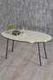 Black Metal Double Gold Centre Coffee Table Ellipse