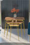 Square Gold Wire Coffee Table Set