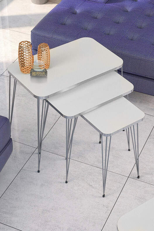 Square Silver Wire Coffee Table Set Square Silver Wire Coffee Table Set