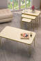 Square Gold Wire Double Gold Coffee Table Set
