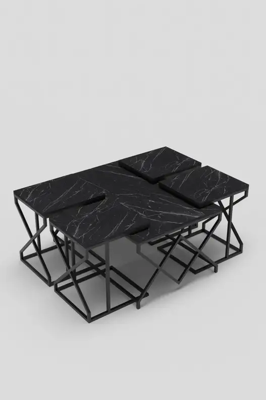 V Lux 5 Piece Center and Zigon Coffee Table Set V Lux 5 Piece Center and Zigon Coffee Table Set