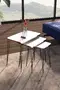 Black Wire Silver Square Zigon Coffee Table