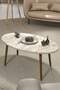 Ellipse Wooden Zigon Centre Coffee Table Set