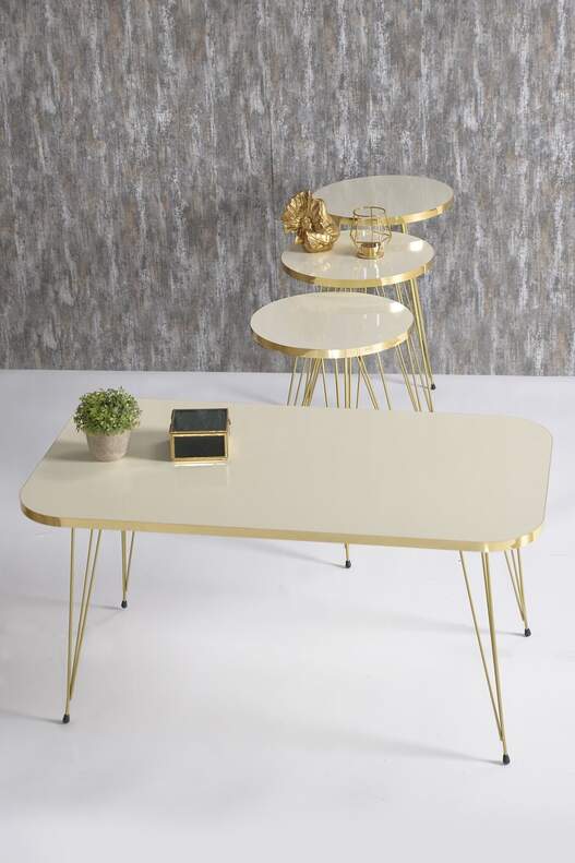 Gold Wire Zigon Coffee Table Set Square Gold Wire Zigon Coffee Table Set Square