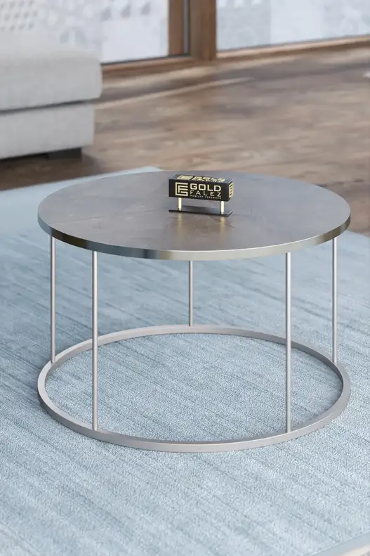 Coffee Table and Zigon Coffee Table Terra Set Silver Coffee Table and Zigon Coffee Table Terra Set Silver