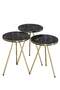 Gold Metal Double Gold Zigon Coffee Table