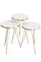 Gold Wire Zigon Coffee Table Set Ellipse