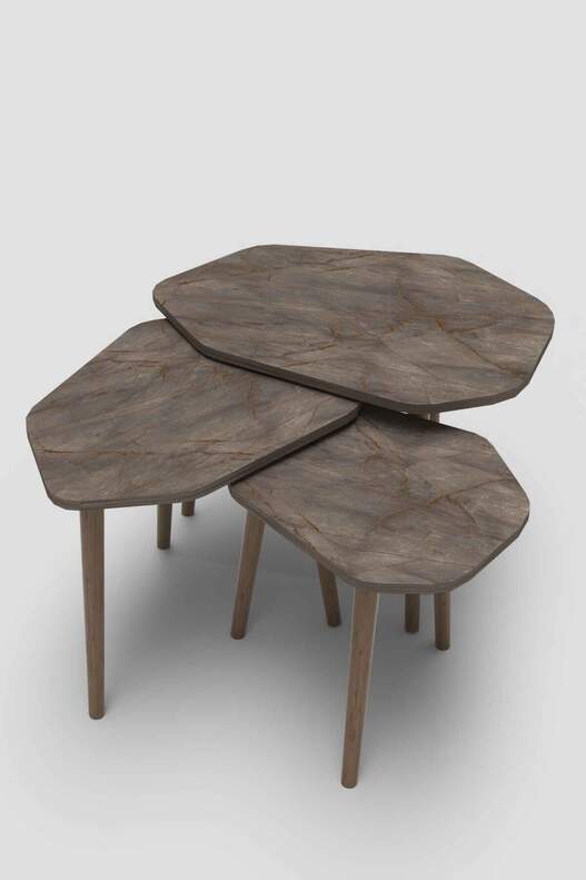 Trio 3 Wooden Zigon Coffee Table Trio 3 Wooden Zigon Coffee Table