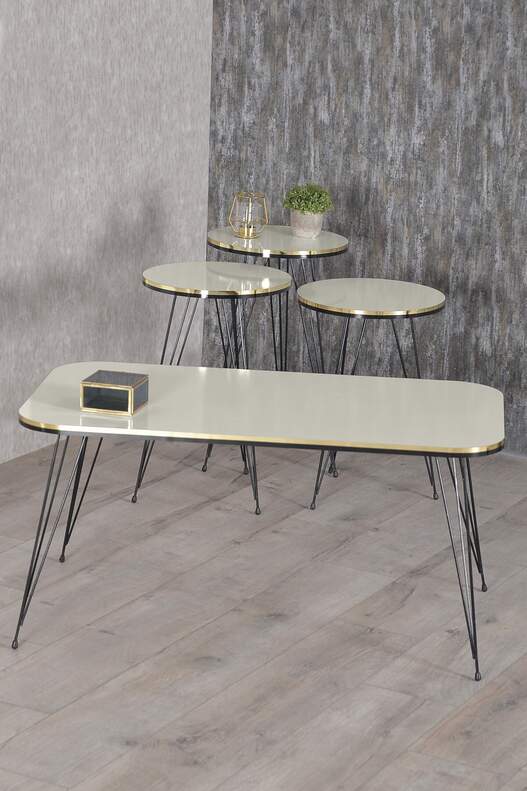 Black Wire Double Gold Coffee Table Set Square Black Wire Double Gold Coffee Table Set Square
