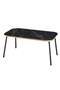 Black Metal Gold Centre Coffee Table Square