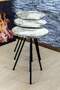Black Metal Silver Zigon Coffee Table