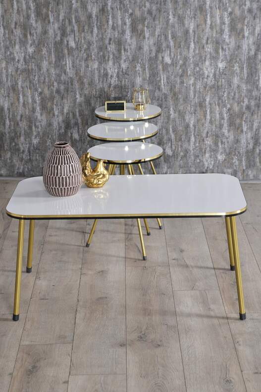 Gold Metal Double Gold Coffee Table Set Square Gold Metal Double Gold Coffee Table Set Square