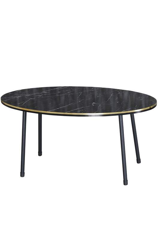 Black Metal Double Gold Coffee Table Set Ellipse Black Metal Double Gold Coffee Table Set Ellipse