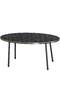 Black Metal Double Gold Coffee Table Set Ellipse