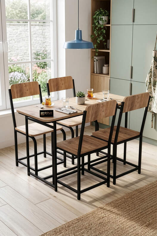 Mutfak Masa Takımı 4 Sandalyeli Yemek Masası