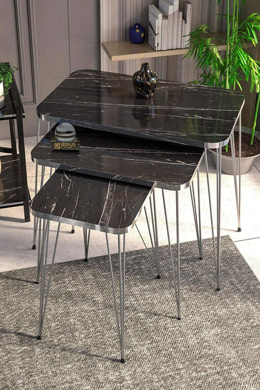 Square Silver Wire Coffee Table Set Square Silver Wire Coffee Table Set