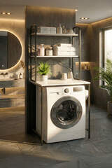 Multi-Purpose 2-Shelf Metal Bathroom Organizer