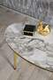 Gold Metal Double Gold Centre Coffee Table Ellipse