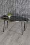 Black Metal Double Gold Centre Coffee Table Ellipse