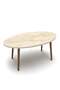 Ellipse Wooden Zigon Centre Coffee Table Set