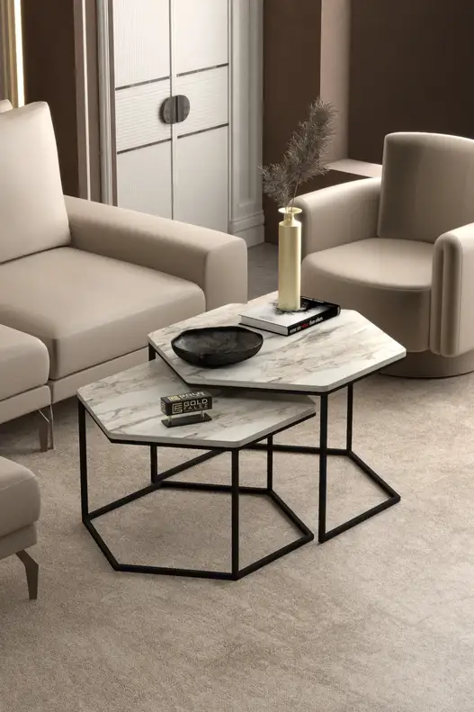 Hexagonal Double Lux Coffee Table Hexagonal Double Lux Coffee Table