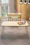 Square Gold Wire Double Gold Coffee Table Set