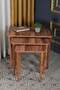 Wooden Square Coffee Table Set