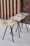 Black Metal Square Gold Zigon Coffee Table