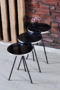 Black Metal Silver Zigon Coffee Table