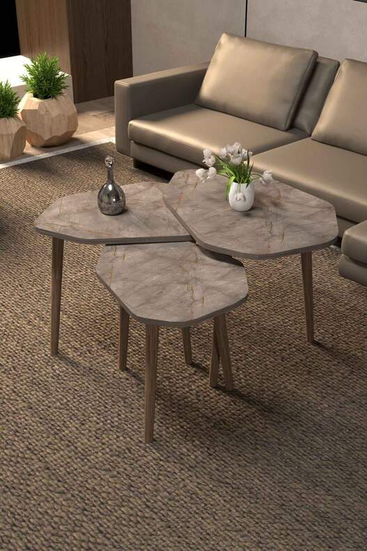 Trio 3 Wooden Zigon Coffee Table Trio 3 Wooden Zigon Coffee Table